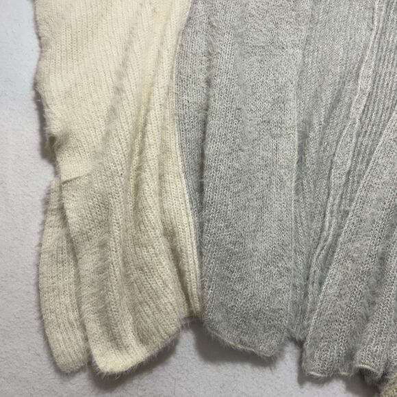 Saturday Sunday Anthropologie Women’s One Size Poncho Sweater Open Front Fuzzy - Picture 5 of 14
